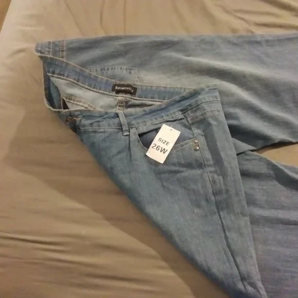 Relativity Womens Capri Jeans Light Blue Stretch - Picture 4 of 4